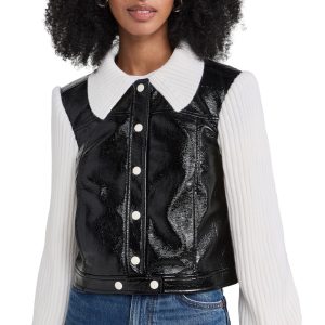 Women's knitted sleeve jacket